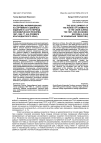 Проблемы формирования ассортимента швейных изделий в СССР в период экономической реформы 1957-1965 гг. (на примере Краснодарского края)