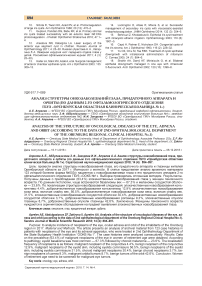 Анализ структуры онкозаболеваний глаза, придаточного аппарата и орбиты (по данным 2-го офтальмологического отделения ГБУЗ "Оренбургская областная клиническая больница № 1")