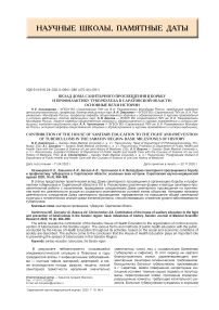 Вклад дома санитарного просвещения в борьбу и профилактику туберкулеза в Саратовской области: основные вехи истории