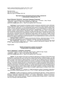 Пространственно-авторегрессионный анализ склонности к заболеванию туберкулёзом в РФ