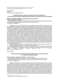 Профессиональная подготовка будущих военных специалистов с использованием факторов окружающей среды военного образовательного учреждения