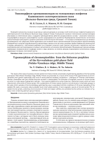 Типоморфизм хромшпинелидов из голоценовых псефитов Кыввожского золотороссыпного поля (Вольско-Вымская гряда, Средний Тиман)