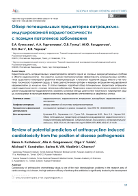 Обзор потенциальных предикторов антрациклин-индуцированной кардиотоксичности с позиции патогенеза заболевания