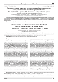Титанониобаты и ториевые минералы в карбонатизированных флюидоэксплозивных дайках среднего тимана