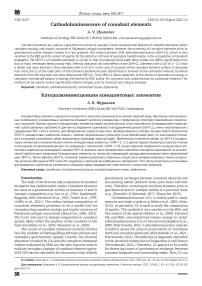 Cathodoluminescence of conodont elements