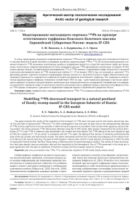 Моделирование нисходящего переноса 210Pb на примере естественного торфяника Иласского болотного массива европейской субарктики России: модель IP-CRS