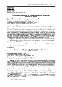 Репрезентация темы граффити в городских виртуальных сообществах: итоги контент-анализа