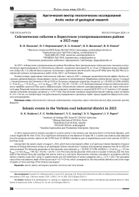 Сейсмические события в Воркутском углепромышленном районе в 2023 году