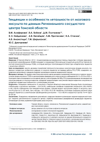 Тенденции и особенности летальности от мозгового инсульта по данным Регионального сосудистого центра Томской области