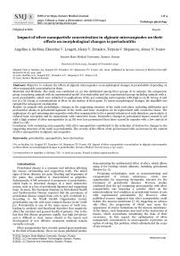 Impact of silver nanoparticle concentration in alginate microcapsules on their effects on morphological changes in periodontitis