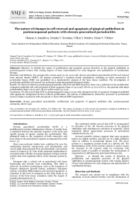 The nature of changes in cell renewal and apoptosis of gingival epithelium in postmenopausal patients with chronic generalized periodontitis