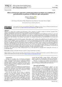 Effect of electronic cigarettes and heated tobacco products on condition of periodontium in patients of different ages and genders