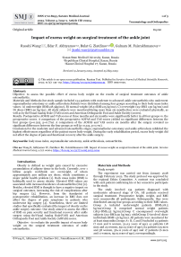 Impact of excess weight on surgical treatment of the ankle joint