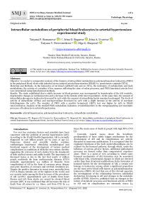 Intracellular metabolism of peripherial blood leukocytes in arterial hypertension: Experimental study