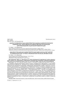 Анализ половозрастных характеристик и данных наркологического анамнеза лиц, обратившихся в общественные организации для прохождения социальной реабилитации