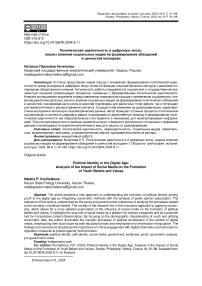 Политическая идентичность в цифровую эпоху: анализ влияния социальных медиа на формирование убеждений и ценностей молодежи