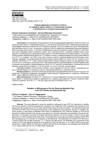 Оценка вариации готовности платить за снижение риска смерти от загрязнения воздуха в зависимости от возраста респондентов