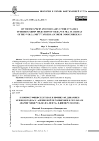 К вопросу о перспективах и прогнозах динамики углеводородных загрязнений Черного моря в результате аварии танкеров «Волга-Нефть» в декабре 2024 года