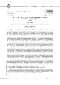 Actes de Vatopédi. № 43. Сетевой анализ: общий абрис. Часть 1