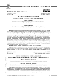 К вопросу об экономике пандемий: социально-экономические последствия для транспорта