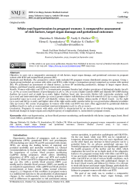 White coat hypertension in pregnant women: A comparative assessment of risk factors, target organ damage and gestational outcomes