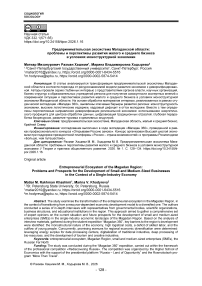 Предпринимательская экосистема Магаданской области: проблемы и перспективы развития малого и среднего бизнеса в условиях моноструктурной экономики
