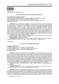 Жизненный цикл субъекта социальной активности