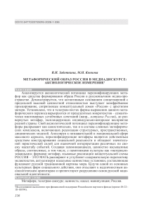 Метафорический образ России в медиадискурсе: аксиологическое измерение