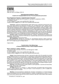 Трансформация медийного образа социального предпринимательства в России (региональный аспект)