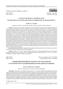 Концепция цифровой архитектуры документов стратегического планирования регионального развития