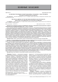 Особенности процессов метаболизма у больных с обострением распространенного псориаза