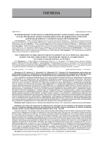 Формирование групп риска развития профессиональных заболеваний в ходе предварительных и периодических медицинских осмотров для проведения восстановительных мероприятий