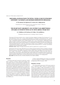 Динамика вариабельности ритма сердца и желудочковых аритмий у больных Q-волновым инфарктом миокарда