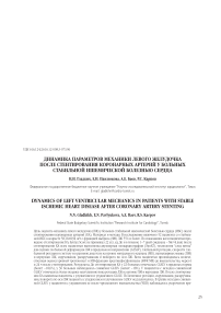 Динамика параметров механики левого желудочка после стентирования коронарных артерий у больных стабильной ишемической болезнью сердца