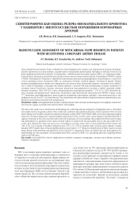 Сцинтиграфическая оценка резерва миокардиального кровотока у пациентов с многососудистым поражением коронарных артерий