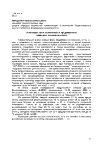 Духовный кризис современного российского общества как следствие догоняющей модернизации