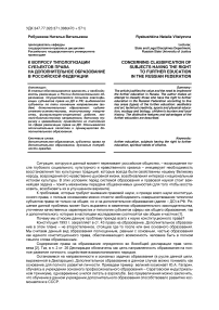 К вопросу типологизации субъектов права на дополнительное образование в Российской Федерации