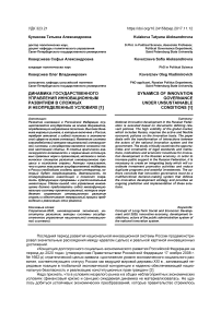 Динамика государственного управления инновационным развитием в сложных и неопределенных условиях