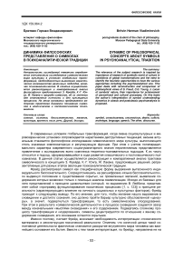 Динамика философских представлений о символах в психоаналитической традиции