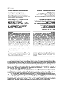 Инвестиционный потенциал Ханты-Мансийского автономного округа - Югры и приоритетные направления его использования на базе формирования и развития системы кластеров