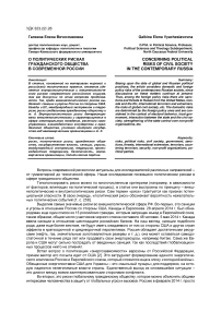 О политических рисках гражданского общества в современной России