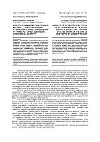 Аспекты взаимодействия органов местного самоуправления и образовательных учреждений на примере города Одинцово Московской области