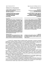 Социологический анализ законодательных актов о правах женщин в России