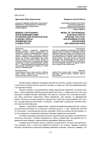 Модель «патронажа» при взаимодействии региональной политической и бизнес-элиты: преимущества и недостатки