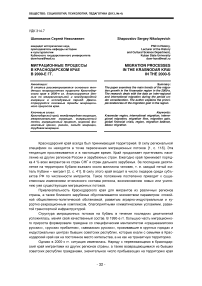 Миграционные процессы в Краснодарском крае в 2000-е гг.