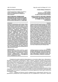 Обоснование применения принципов обучения второму иностранному языку в рамках мультилингвального подхода