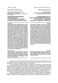 Реализация взаимосвязи теоретического и практического обучения студентов технического вуза