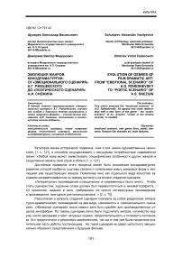 Эволюция жанров кинодраматургии: от «эмоционального сценария» А. Г. Ржешевского до «поэтического сценария» А.И. Снежина