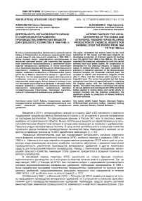 Деятельность органов власти Кубани и Ставрополья по развитию производства химических веществ для сельского хозяйства в 1966-1980 гг.