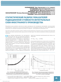 Статистический разброс показателей радиационной стойкости интегральных схем иностранного производства